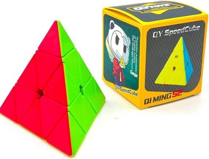 QY Speed Cube, Pyraminx Profesyonel 3x3 Speed Üçgen Rubik Zeka Küpü -Q1 Ming S2