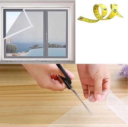 Hazır Sineklik Beyaz Çift Kat Sök Tak Pratik Yıkanabilir Pencere Kapı Sinekliği 75x125 cm