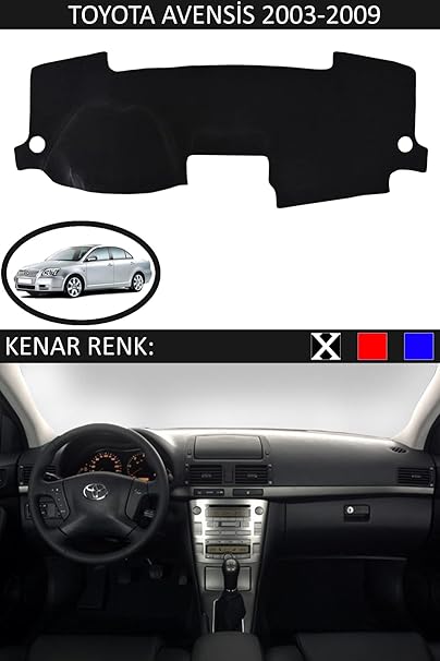 Koruma Halısı Siyah Kenar Renk Siyah Toyota Avensis 2003-2009 ile uyumlu - Görsel 2