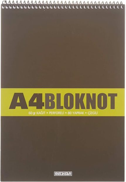 A4 Pet Spiralli Bloknot 80 Yaprak, Çizgili