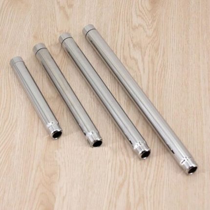 1 adet duş başlığı uzatma borusu G1/2 ", paslanmaz çelik cilalı krom duş başlığı uzatma borusu ayarlanabilir duş kolu duş odası için