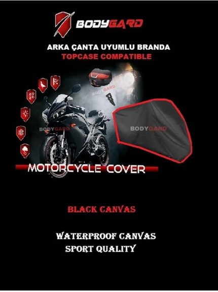 Rks Freccia 150 Motosiklet Brandası Arka Çanta Uyumlu Branda,örtü-siyah
