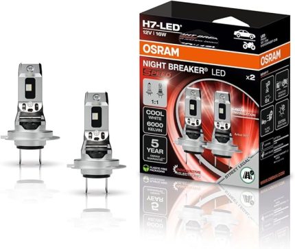 H7 Night Breaker LED Speed,trafiğe çıkma onaylı, 6000 K, hızlı kurulum, mekanik aksesuar gerekmez, LEDEC02 entegre