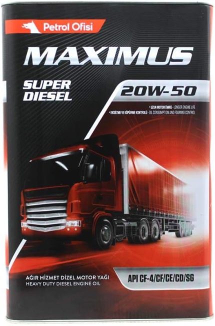 Petrol Ofisi Maximus Super Diesel 20W/50 16 Kg Dizel Motor Yağı