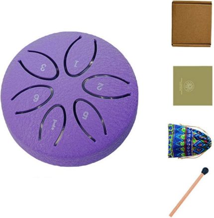 Dil Davul Pan Davul Perküsyon, Mini Davul El Panası, Mini Düz Davul, Çelik Dil Davulu, Çocuklar ve Yetişkinler, Eğitim, Eğlence, Meditasyon, Yeni Başlayanlar İçin (Mor)