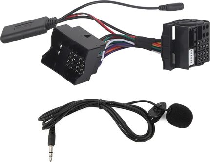 AUX Bluetooth Adaptörü Ile Araç Mikrofonu RNS 310 510 Için RCD 300 310 510, Mikrofon Adaptörü Yardımcı Kablosu 150 Cm/59in Uzunluk Değiştirme