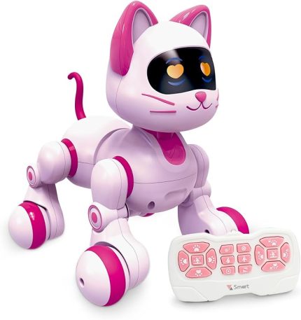 Kumandalı Robot Kedi, Programlanabilir RC Akıllı Kedi, Dokunmatik Algılama, LED Gözler, Dans ve Müzik Yürüyen Evcil Hayvanlar STEM Oyuncakları Çocuklar Kızlar Erkekler için Hediyeler