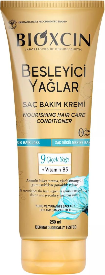 Besleyici Yağlar Bakım Saç Kremi 250 ml - Sülfatsız, Kuru ve Yıpranmış Saçlar Saç Dökülme Karşıtı