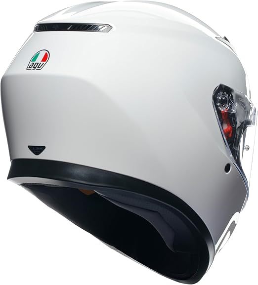 K3 Motosiklet Kaskı Kapalı Kask Mono White M - Görsel 4