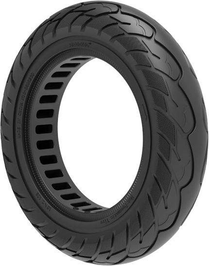 1 adet tam kauçuk tekerlek, 10 x 2,125 inç, Vivobike S2 Max ve S3 Max elektrikli scooterlar için, Ninebot F25E, kaymaz, tam kauçuk, bir daha asla delinmiş bir tekerleğe sahip olmayacaksınız (siyah 1 adet)