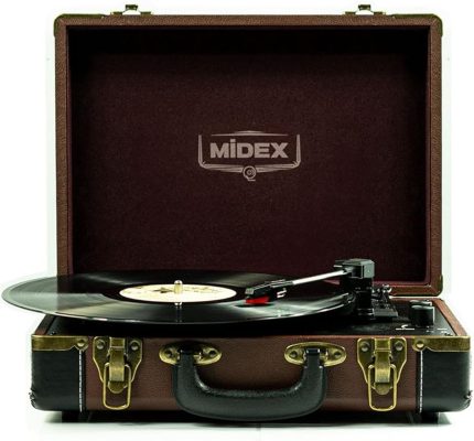 Mtx101BN Nostaljik Retro Pikap Plak Çalar (Şarjlı Bluetooth Aux Hoparlörlü 3 Devir) İğne Dahil