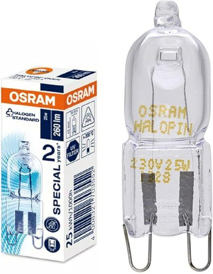 Halogen-Backofenlampe, Special Oven, G9-Sockel, dimmbar, 40 Watt, Warmweiß - 2700k, für über 200 Grad einsetzbar