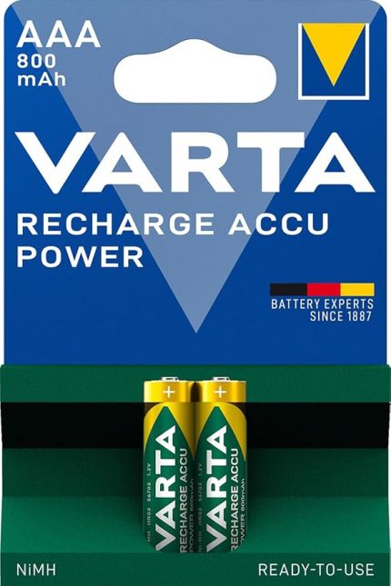 Rechargeable Accu 2 AAA 800 mAh R2U, yeşil/gri