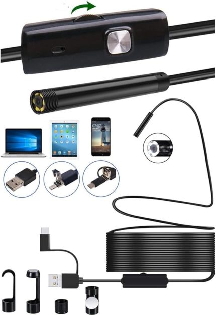 Endoskop Kamera Arama Motor Içi Su Geçirmez Aralara Girebilen Tesisat Kamerası (10 Metre)