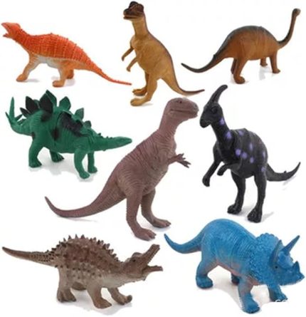 Dinozor Oyuncak Plastik Şekilleri, Çeşitli Plastik Oyuncaklar Dinozor Model 8 Parçalı Set Kayıp Dünya Oyun Matı