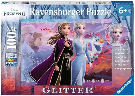 Puzzle 100 Parça Glitter Frozen 2 Renkli 6+