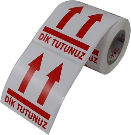 Tutunuz Etiketi 70mm X 80mm Ruloda 250 Adet Kuşe Rulo Etiket