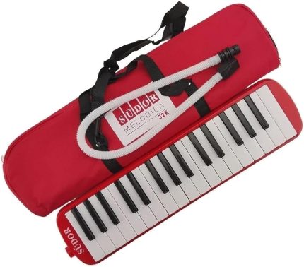 Sürdor Melodika 32K Tuşlu Melodika Bez Çantalı Kırmızı Renk