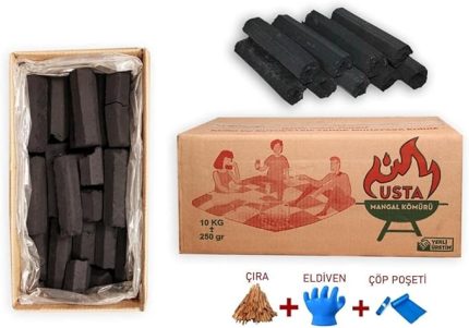 10 kg pres briket mangal kömürü hediyeli ürün