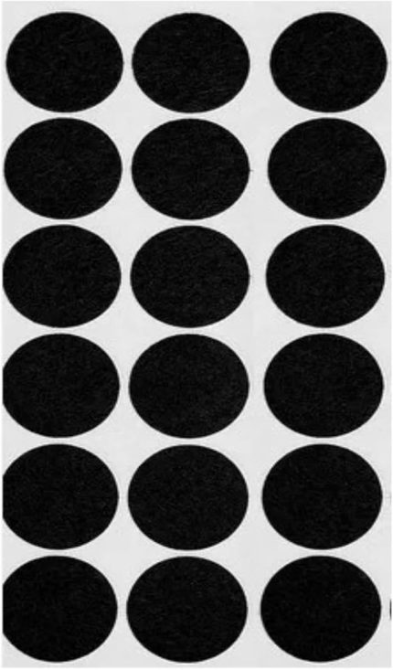 Keçesi Zemin Koruyucusu, Yapışkanlı Zemin Koruyucu 2 Adet 35Mm (36 lı) Masa Sandalye Mobilya Koltuk Ayakları İçin Siyah renk