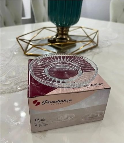 54771 Çay Tabağı Elysia 6'Lı 13 Cm Cam
