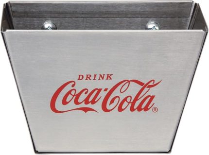 Coca-Cola Paslanmaz Çelik Kapak Yakalayıcı, Kırmızı/Gümüş