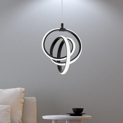 LED Sarkıt Avize – 23x80 cm Ayarlanabilir Gövdeli, 24W 6500K Beyaz Işık, Power LED Teknolojili, Siyah Gövdeli Şık Aydınlatma Armatürü Salon ve Mutfak