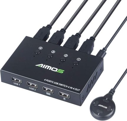 USB 2.0 Switch 4 bilgisayar için 4'ü 4 arada 4 çıkış değiştirici, yazıcı, tarayıcı, klavye, USB bellek, sabit disk, fare için