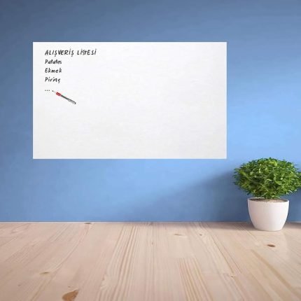 HH44YT1735 Ders Çalışma Yazı Tahtası Manyetik Duvar Stickerı 100x60 cm, Renkli, Medium
