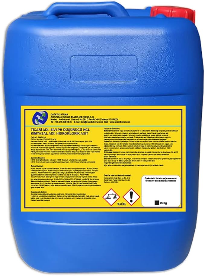Pool Sıvı Ph (-) Düşürücü 25 Kg HCL (Liquid Ph (-) Reducer Hcl)