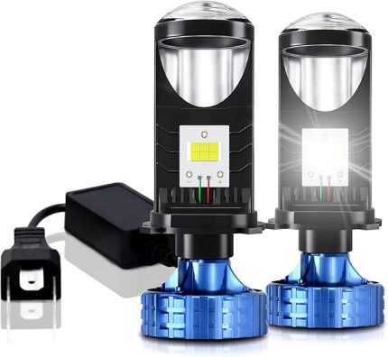 H4 Far Ampulleri, 20000LM 60W Süper Parlak Far Dönüşüm Kiti 6000K Beyaz Işık IP68, 2'li Paket