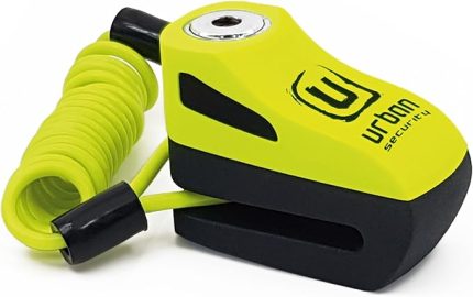 UR955Y Motosiklet Disk Kilidi Hırsızlığa Karşı Kelepçe Motosiklet Hırsızlığa Karşı Scooter Evrensel Bisiklet Kilidi, Hediye Hatırlatma Güvenlik Kablosu, Asma Kilit Scooter Kilidi Disk Fren