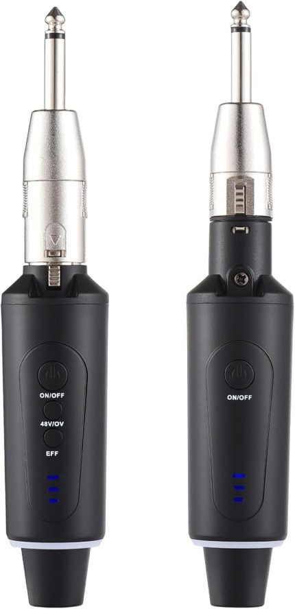 Mikrofon Kablosuz Xlr Verici ve Alıcı 48V UHF Kablosuz Mikrofon Sistemi Ses Mikseri Elektrik Gitar Bas Şarj Edilebilir Kablosuz Dinamik Mikrofon Vericileri Alıcıları