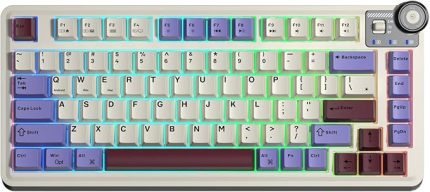 AU75 3 Modlu RGB Hot Swap Mekanik TKL Seiya Switch Kablosuz Makrolu Klavye Bej