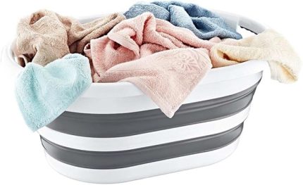 Bee Home Katlanabilir Çamaşır ve Oyuncak Sepeti, Gri