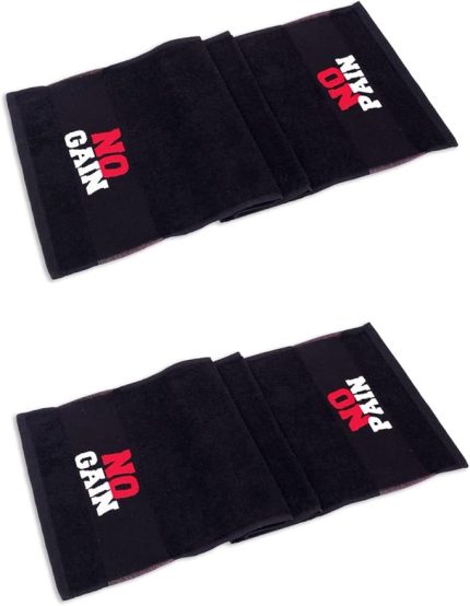 Home NO PAIN NO GAIN 30x100 Cm -%100 Pamuk 2'li Spor Havlusu - Fitness Gym Golf Boks Tenis Havlusu