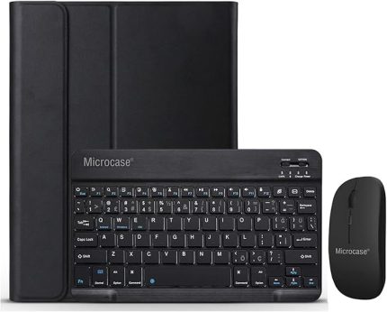 Lenovo M10 FHD Plus 10.3" TB-X606 X606F ile Uyumlu Bluetooth Klavye ve Mouse + Standlı Kılıf - BKK6