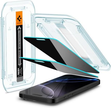 iPhone 16 Pro Max Hayalet Cam Ekran Koruyucu Kolay Kurulum GLAS.tR EZ Fit Privacy HD (2 Adet) - AGL07908