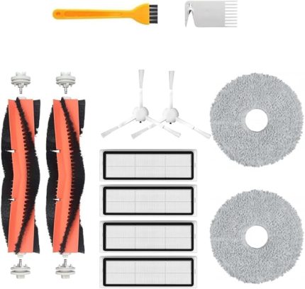 Dreame L10 L10S Ultra Uyumlu Yedek Fırça Hepa Mop Seti-12 Parça