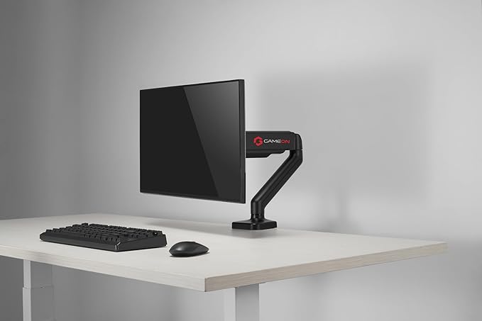 GO-5336 Tek Monitör Kolu, Gaz Yayı Destekli Ayarlanabilir Stand, 43 ila 81 cm Ekranlara Uygun, 9 KG Yük Kapasitesi, Kablo Yönetimi - Siyah - Görsel 5