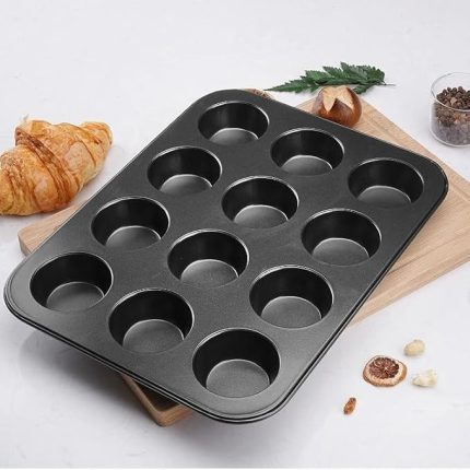 TOPTAN Muffin Ve Cup Cake Fırın Tepsisi,Muffin İçin 12 Bölmeli Fırın Kabı