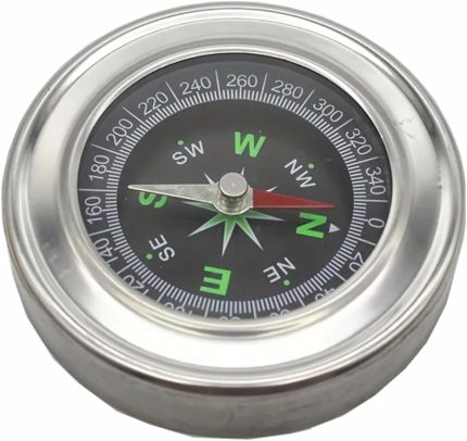 Gövdeli Profesyonel 60mm Taşınabilir El Pusulası – Dayanıklı Çelik Kasa, Yuvarlak Cep Pusulası