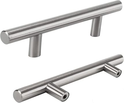 ADET Pürüzsüz 128 mm İnox Metal Dolap Dolabı Mobilya Mutfak Çekmece Kapak Kulbu Kulpu Kulpları