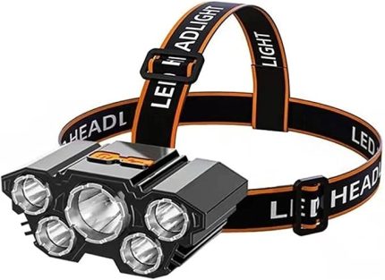 4 Modlu Kafa Lambası USB Şarj Edilebilir Feneri Dahili Pilli Su Geçirmez