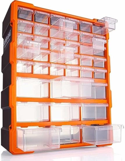 Bag Mono Blok Çekmece Seti 39'lu Büyük Boy Hobby Organizer Seti Vida Dübel Kutusu Takı Kutusu ASR6001