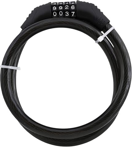 Bisiklet Halat Zincir Kilidi 80 cm Çelik Kilit Çap 12 mm Ø Hırsız Önleme Güvenlik 1 Adet