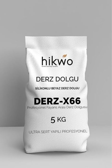 Derz-X66 - Ultra Etkili Beyaz Silikonlu Derz Dolgusu - 5 KG