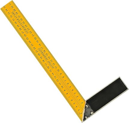 Alüminyum L Gönye Sarı Gönye Cetvel Kaynak Kaynakçı Marangoz Gönyesi 350 mm