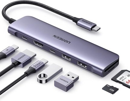 USB C to 4K HDMI 100W PD 2xUSB-A SD Micro SD Kart Okuyucu Dönüştürücü Çoklayıcı Hub