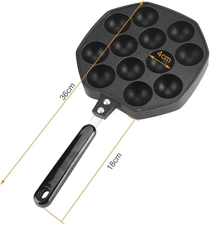 Takoyaki Izgara Tavası Alüminyum Yapışmaz Takoyaki Izgara Tavası Takoyaki Yuvarlak Krep Kalıbı Izgara Tavası Ev Mutfak Pişirme Araçları - Görsel 2